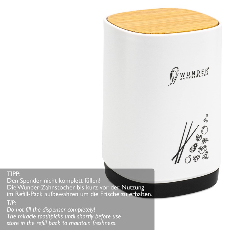 Wunder Toothpick Dispenser with Easy-Lift Function Toothpick Holder + 1