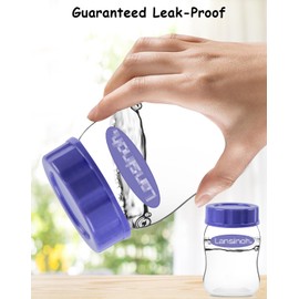 Baby Bottle Caps Compatible with Lansinoh Bottles, Travel and Storage Bottle Lids Replacement, 8 Count, Purple