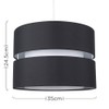 MiniSun Modern Large 2 Tier Black & White Cylinder Ceiling