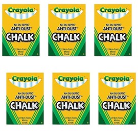 Nontoxic Anti-Dust Chalk (12 Sticks/Box) [Set of 6]