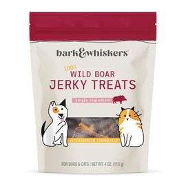 Dr. Mercola Wild Boar Jerky for Dogs and Cats, 4 oz. (113g), Made with Wild Boar, Non GMO, Gluten Free, Soy Free