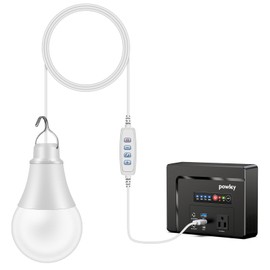 Powkey 5W Camping Lamp: USB Powered Dimmable LED Lantern with Hook for Outdoor, Camping & Emergencies