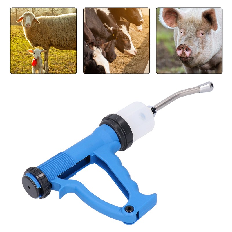 Continuous Syringe 70ml Adjustable Injector Veterinary Accessory for Pig Cattle