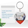 Ericotry 25PCS Heart Shaped Acrylic Blank Photo Keychains Double Sided