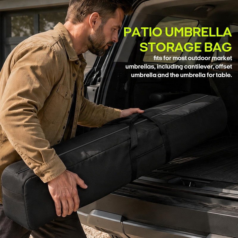 67'' Patio Beach Umbrella Storage Bag, 600D Pool Umbrella Sleeve