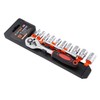 KATSU 1/4 Inch Socket Set 12Pcs, 4-13mm Metric Drive with