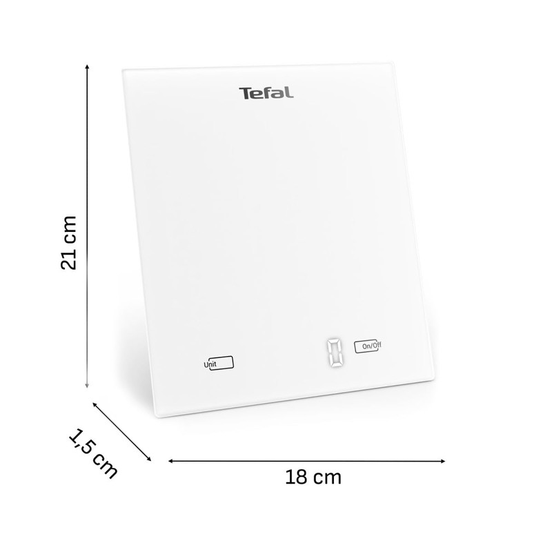 Tefal Essential Kitchen Scale, 5kg Capacity, Metric and Imperial Units,
