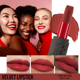 Easilydays Red Matte Lipstick, Velvet Matte Lip, Long-Lasting Vibrant Color Waterproof 24 Hours, Soft Creamy Texture like Cloud, Cruelty-Free, Fall Lip Color Makeup for Women, 05 Rouge Dark Red#