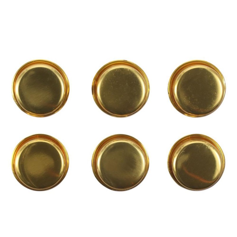 30pcs 1.06Inch Gold Candle Holders Candlestick Holders Cups Candle Drip
