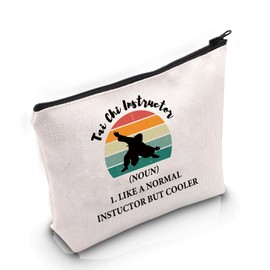 VAMSII Tai Chi Lover Gift Tai Chi Instructor Makeup Bag Martial Art Trainer Cosmetic Bag Martial Arts Lover Gift (Tai Chi Instructor M C)