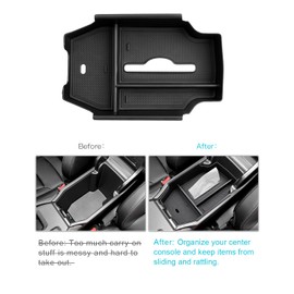 CDEFG for 2023-2025 2026 Honda Accord Center Console Organizer with Tissue Dispenser Slot 2025 2026 Accord Hybrid Accessories Armrest Tray Storage Box(Included Tissue Pack)