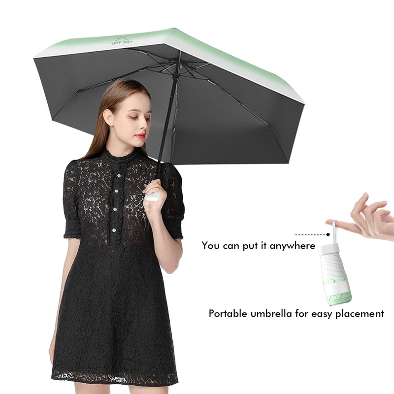 Sykerout Gradient Umbrella, Mini Umbrella, Pocket Umbrella, Compact Umbrella, Mini