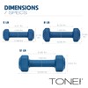 Tone Fitness 50 LB Neoprene Dumbbell Set with Storage Rack