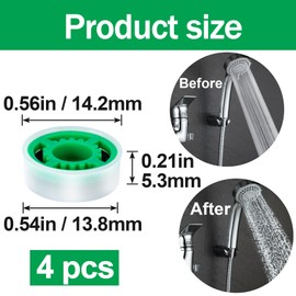 Mxxipp 4 Pack Shower Flow Reducer Limiter, 1.5/1.8/2.0/2.5 GPM Water Flow Saver Adapter, Flow Restrictor Control Valve for Bathroom Toilet Handheld Shower Head