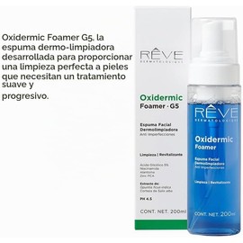 Reve Dermatologique Oxidermc Foamer G5 - Espuma Facial Dermolimpiadora Anti imperfecciones - Ácido Glicólico, Niacinamida, Extracto de Corteza de Salix alba y Opuntia ficus-indica. - 200 ml