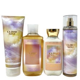 Generic Bath and Body Work Cloud Nine 4 Piece Deluxe Gift Set - Fragrance Mist - Body Cream - Body Wash and Body Lotion.