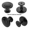 Amerdeco Pack of 12 Furniture Knobs, Cupboard Knobs, Black Drawer