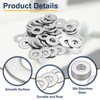 sourcing map M8 Flat Washer for Screw, 60Pcs Metal Washers