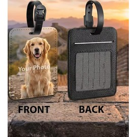 2Pcs Etiquetas de Equipaje Personalizadas con Foto para Maleta