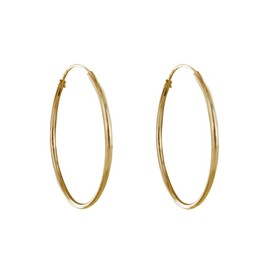 LES POULETTES JEWELS - Gold Plated Earrings Thin Creole 3cm