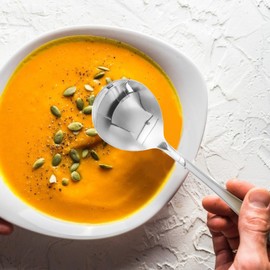 Kichvoe Salad Serving Utensils 2Pcs Salad Server Set, Stainless Steel Salad Serving Spoon and Fork Set Cooking Utensils for Party Home Restaurant, Dishwasher Safe Stainless Steel Spoon