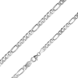 trendor Figaro Bracelet for Women 925 Silver Width 3.4 mm Bracelet Made of Silver, Timeless Gift Idea for Women 15728