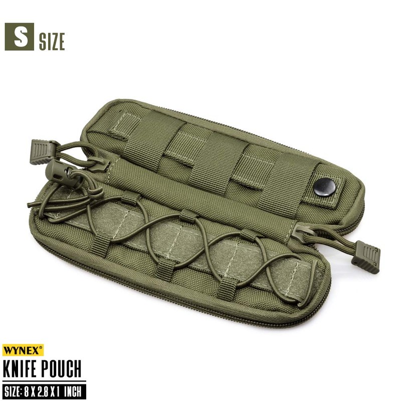 WYNEX Tactical Small Molle Pouch Nylon Knife Sheath Flashlight Holder