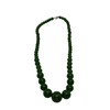 Natural Emerald Gemstone Graduated Round Beaded Necklace