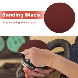 A ABSOPRO 12 Zoll Schleifscheiben Rund Klett Schleifpapier 100 Körnungen - 10 Stück