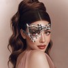 Bounzhi Masquerade Mask Rhinestone Venetian Lace Masks Fashion Party Eyemask