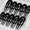 Metal Dual Line Handmade Nail Tips - Stiletto L /