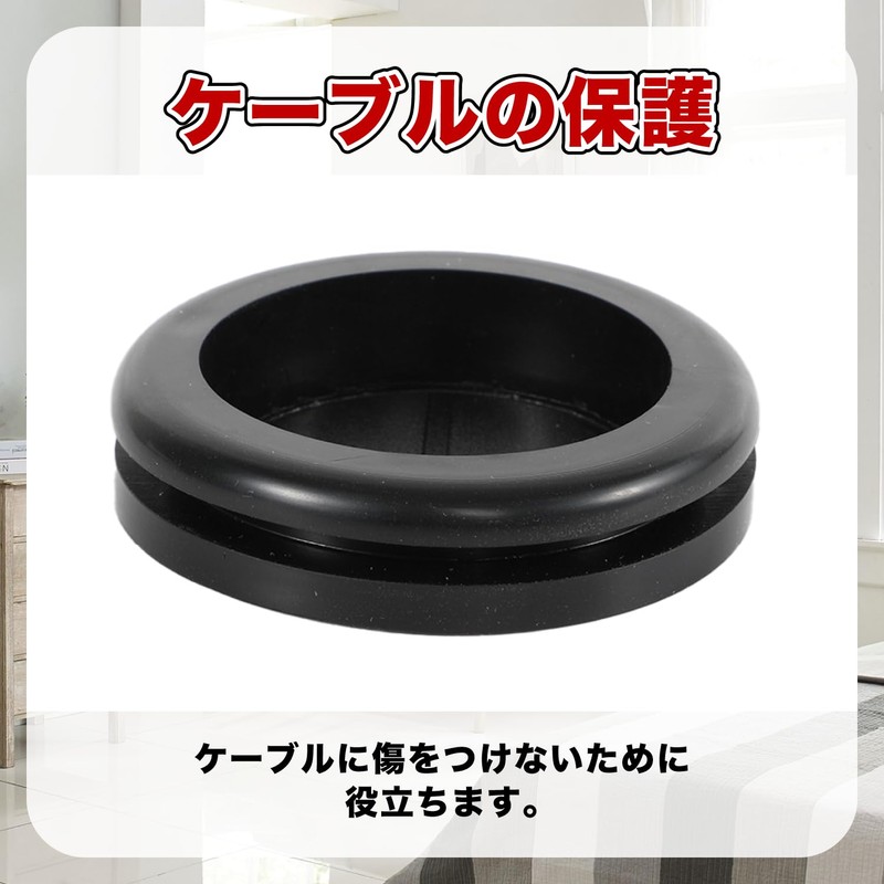 FJmark Cable Grommets Rubber Bushing Black Cable Wire Protection Grommets