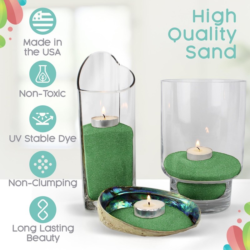 Sandsational 22 Oz. Emerald Unity Sand (Wedding Sand)