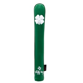 Golf Alignment Stick Cover Premium Leather Perfect Cover for Alignment Sticks Golf Alignment Sticks Holder Golf Club Protector Holds 2 Sticks Clover Series