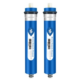 Membrane Solutions 100 GPD RO Membrane, Reverse Osmosis Membrane, RO Membrane Replacement, Reverse Osmosis Filter Replacement for Under Sink Home Drinking RO Water Purifier System (2 PACK)