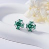Charm Flower Stud Earrings for Women 925 Sterling Silver Birthstone