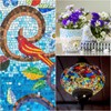 MECCANIXITY 200g Irregular Crystal Glass Mosaic Tiles Tiny Glass Mosaic