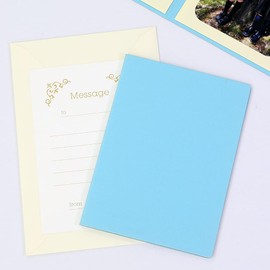 Yamada Bratwurst Paper Store Solid Cover Photo Paper 2l Size 2 Surface Vertical (with envelopes, Message Cards: Ivy) , bule