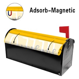 Spring Summer Mailbox Cover 21x18 Inch, Hello Sunshine Post Letter Box Covers, Spring Summer Seasonal Holiday Magnetic Waterproof Mail Wraps for Outdoor Yard Garden Standard Mailbox Decor