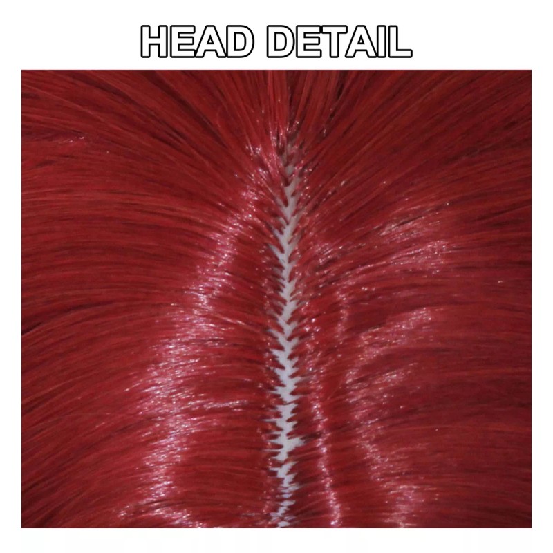 ANOGOL Peluca Larga, Natural Y Lacia Color Rojo