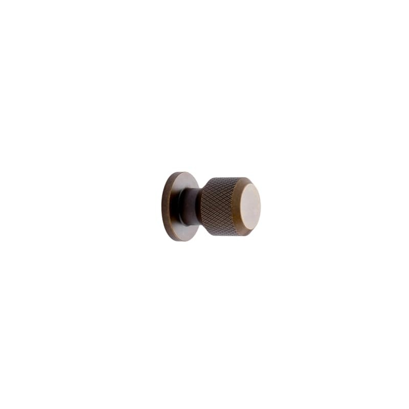 Knurled Antique Bronze Manor Backplate Cabinet Knobs and Drawer Pulls