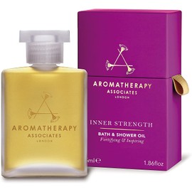 Aromatherapy Associates Inner Strength Bath & Shower Oil, 55ml - Essential Oil Cleanser with Clary Sage, Sandalwood & Geranium