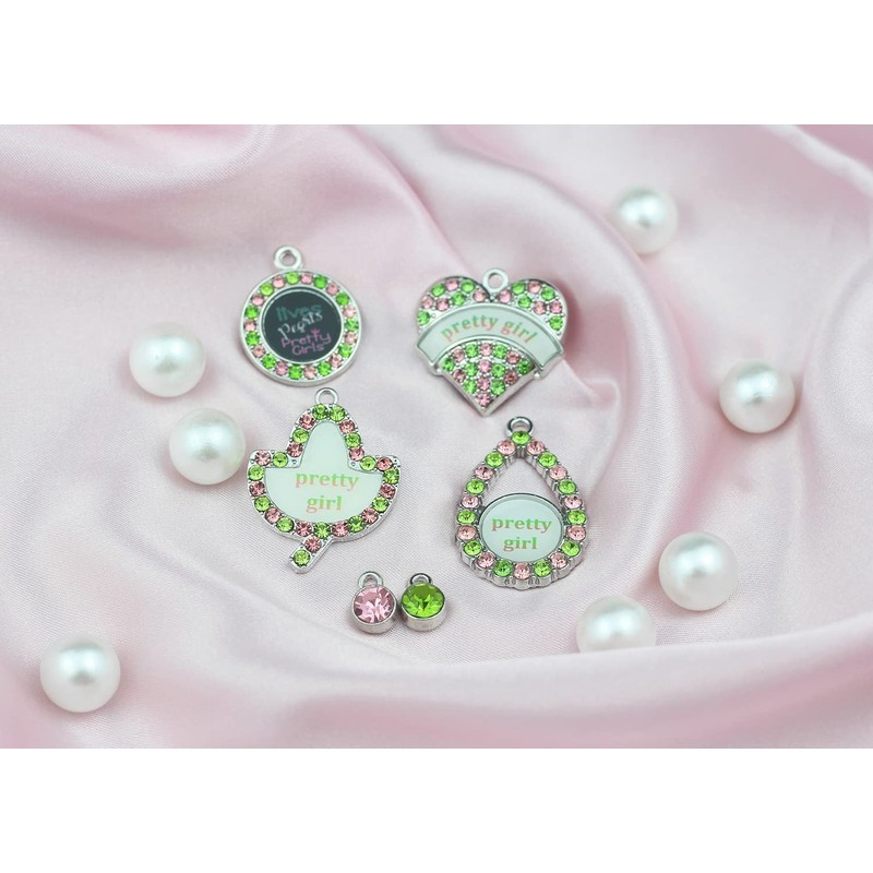 6PCS Sorority Jewelry DIY Charms for Bracelet Necklace Sorority Gifts