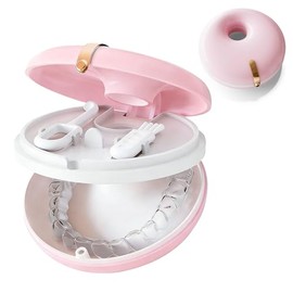 Lumbor37 Protector Bucal y Almacenamiento de Dentaduras Postizas, Elegante Contenedor de Aparatos Dentales, Estuche Ortodóntico Ultradelgado, Conorifi