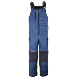 RefrigiWear Frostline Winter Insulated Bib Overalls, -25°F (-32°C), (X-Large) Black/Blue