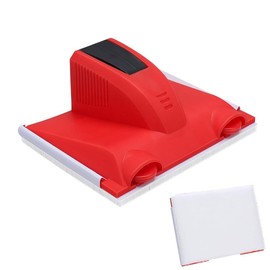 Paint Edger Tool Multifunctional Paint Trimmer Tool Paint Pad Applicator with Pad Nylon Bristles Edges Pad Painter for Ceilings and Walls (Red)