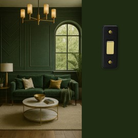 VARILIGHT | Matt Black | Vogue | 1-Gang 10A 1- or 2-Way Rocker Architrave Switch | XYA1V.MB