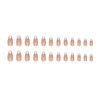 French Tip Press on Nails Medium Almond Fake Nails Nude