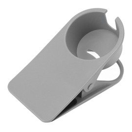 Cup Holder Clip Desk Side Glass Mug Bottle Clamp Stand Plastic for Home Office Storage Grey