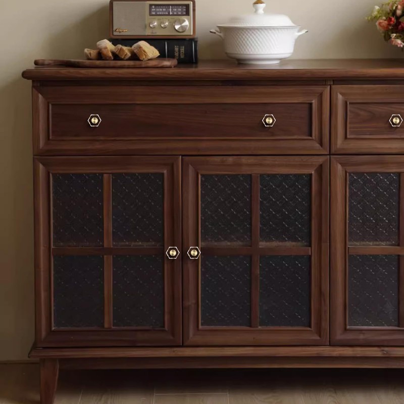 Guank 2-Pack Brass Base Crystal Drawer Knobs,Glass Crystal Gold Cabinet